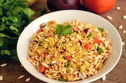 Jhal muri - Salade de riz soufflé épicée, snack de rue indien