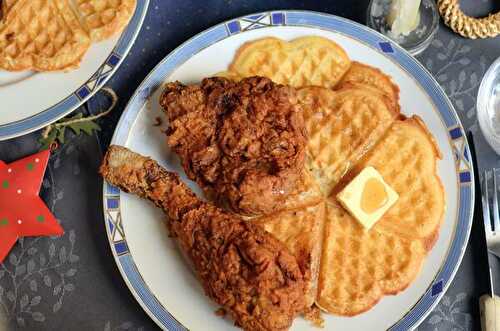 Chicken and waffles - Du poulet frit et des gaufres, le top de la cuisine afro-américaine