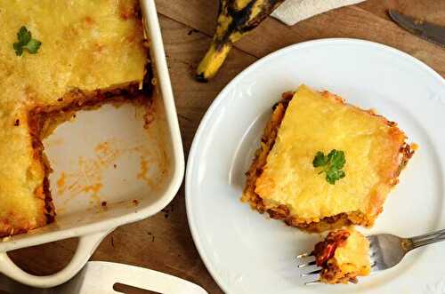 Pastelón de plátano maduro - Comme un Parmentier de banane plantain, version dominicaine