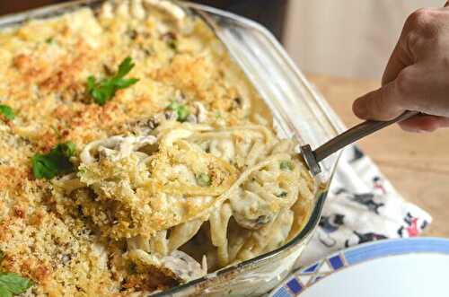 Tetrazzini - Gratin de pâtes à la dinde et aux champignons