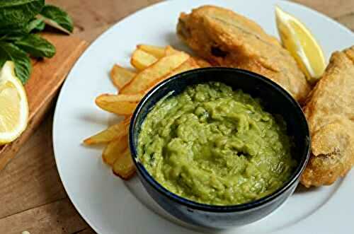 Mushy peas - Purée de pois pas cassés pour accompagner un fish and chips (Angleterre)