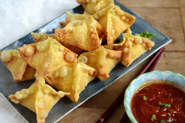 Crab rangoon - Apéro frit au crabe, cuisine sino-américaine