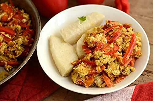Egg sauce - Oeufs brouillés nigérians