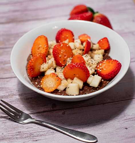 Porridge poire-chocolat