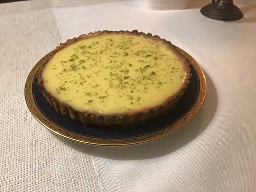 Tarte au citron vert et thym