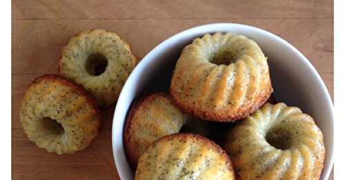 Mini bundt cake au citron et pavot 