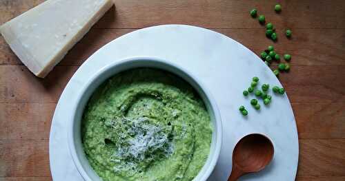 Polenta crémeuse aux petits pois 