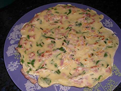 CREPE AUX LARDONS ET AUX HERBES