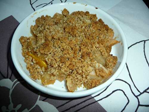 CRUMBLE POIRE ET MANGUE