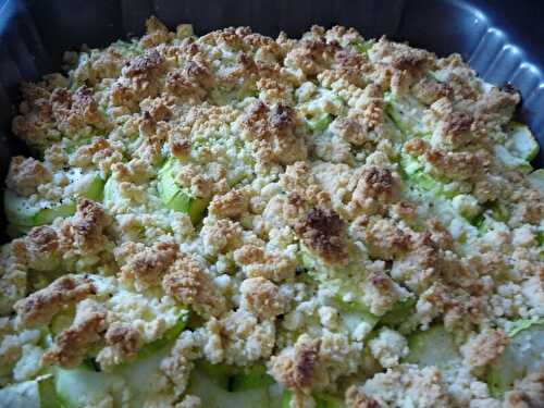 CRUMBLE SALE COURGETTE BROUSSE ET AMANDE