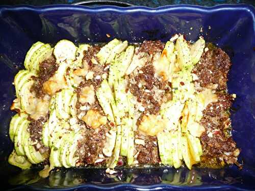 GRATIN DE COURGETTES AU BOEUF HACHE