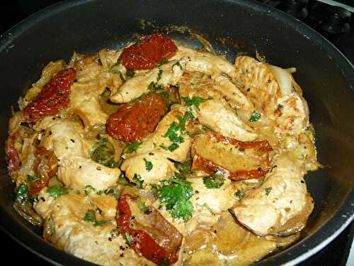 POULET A LA MOUTARDE ET TOMATES SECHEES