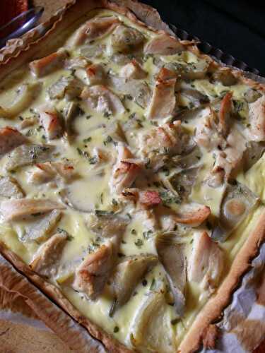 QUICHE AU POULET ET ARTICHAUTS