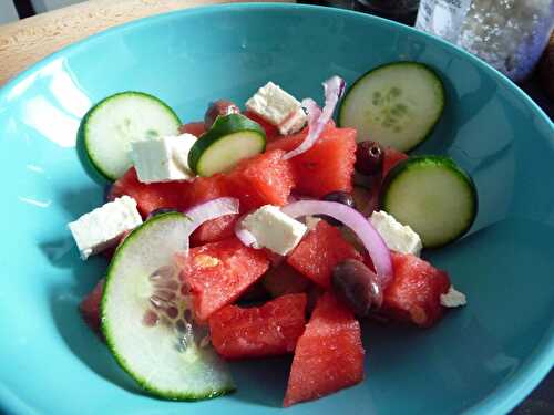 SALADE PASTEQUE-CONCOMBRE-FETA