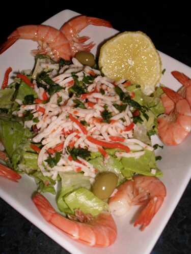 SALADE SOLO AUX CREVETTES