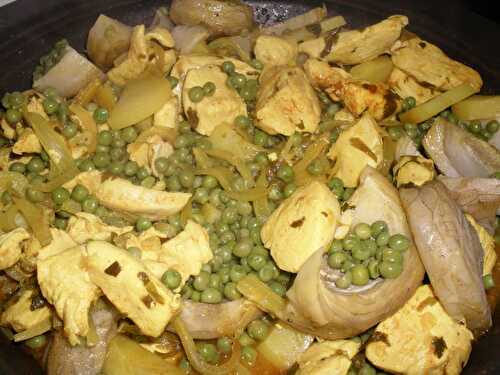 TAJINE DE POULET A L ARTICHAUT ET CITRON CONFIT