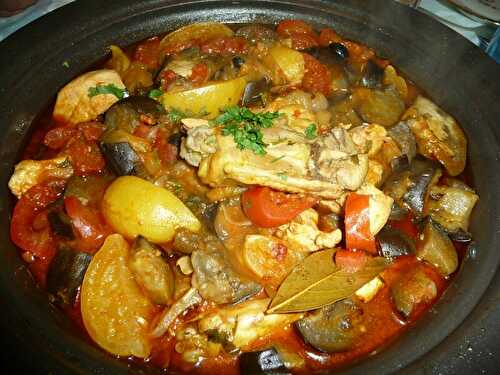 TAJINE DE POULET AUX AUBERGINES