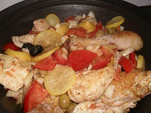 TAJINE DE POULET AUX OLIVES ET CITRON CONFIT