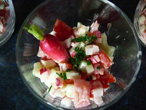 TARTARE DE RADIS AU YAOURT GREC