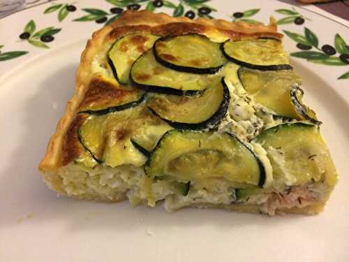 TARTE AU SAUMON ET COURGETTES