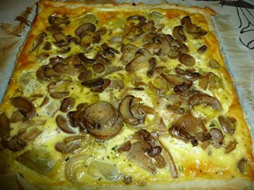 TARTE AUX ARTICHAUTS ET CHAMPIGNONS