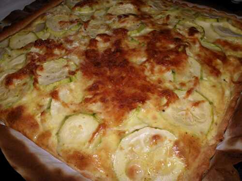 TARTE AUX COURGETTES ET VIANDE DES GRISONS