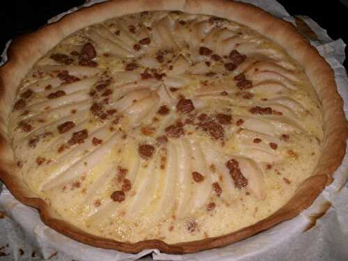 TARTE AUX POIRES ET SPECULOOS