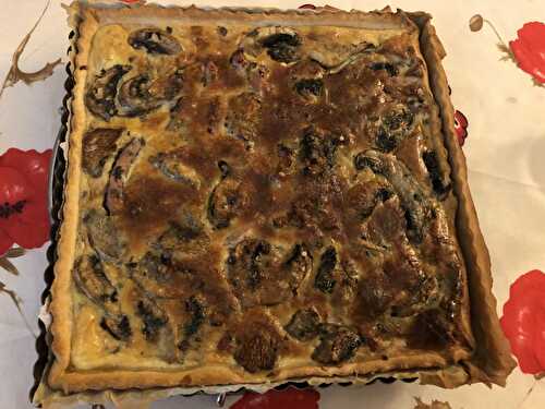 TARTE CHAMPIGNONS HUILE DE TRUFFE