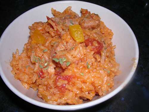 TIMBALE DE RIZ AUX TOMATES ET LARDONS