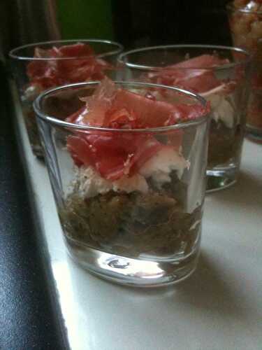 VERRINE DE CAVIAR D AUBERGINE A LA COPPA