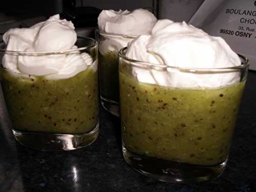 VERRINE DE KIWI AU CHOCOLAT BLANC