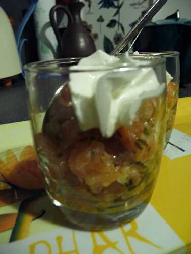 VERRINE TARTARE ET CHANTILLY