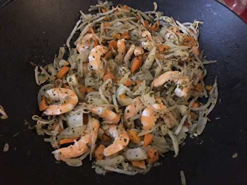 WOK SOJA FENOUIL CREVETTES