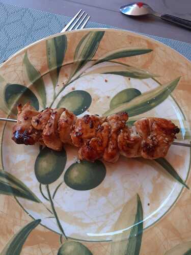 BROCHETTES DE POULET AU MIEL