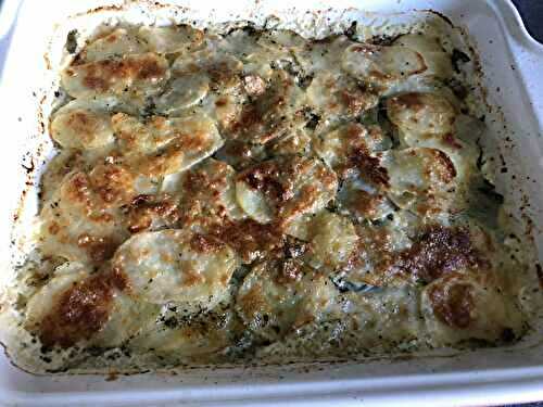 GRATIN DE SAUMON A L OSEILLE ET POMME DE TERRE