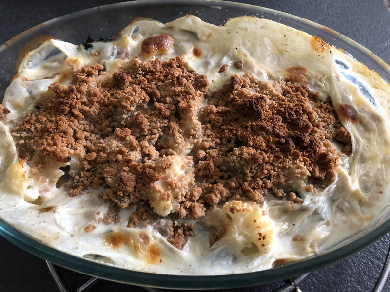 CRUMBLE DE SAUMON ET BLETTES