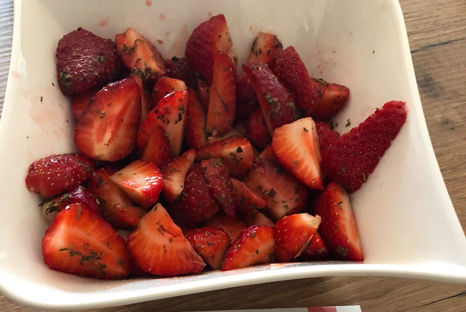 SALADE DE FRAISES AU GINGEMBRE