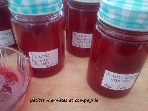 Confiture de prunes rouges et vanille