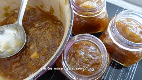 Confiture pommes rhubarbe