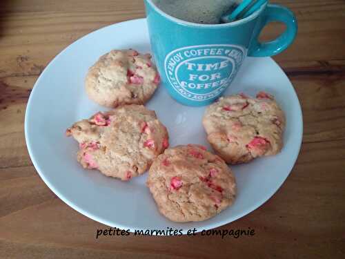 Cookies aux pralines roses