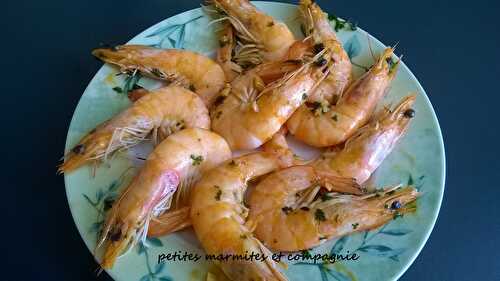 Crevettes flambées au pastis