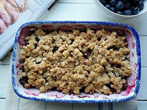 Crumble de pommes et myrtilles