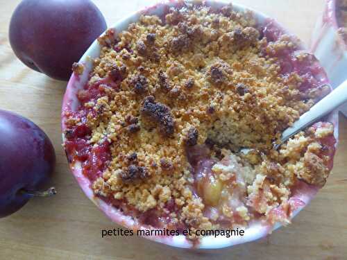 Crumbles aux prunes rouges