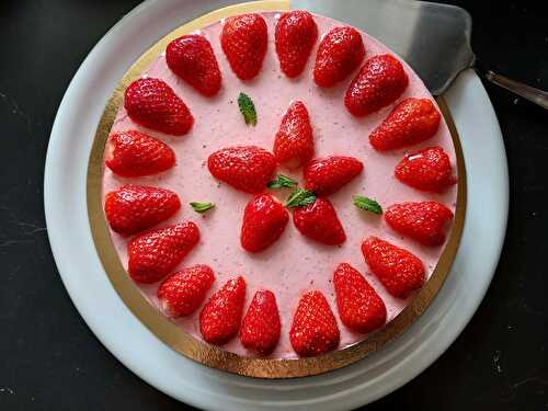 Entremet aux fraises