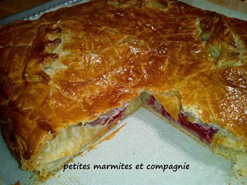 Galette frangipane pistache framboises