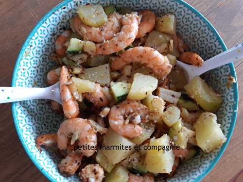 Salade de pommes de terre aux crevettes cajun