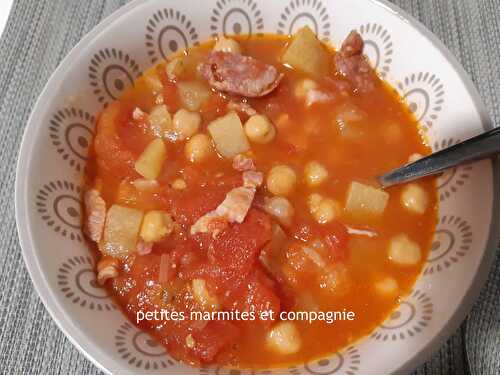 Soupe aux pois chiches et diots