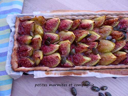 Tarte aux figues blanches amande et graines de courge