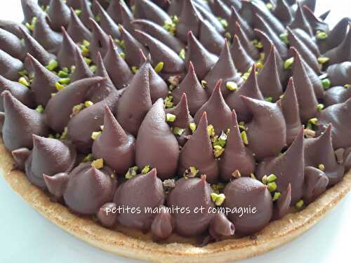Tarte pistache chocolat - PETITES MARMITES & COMPAGNIE