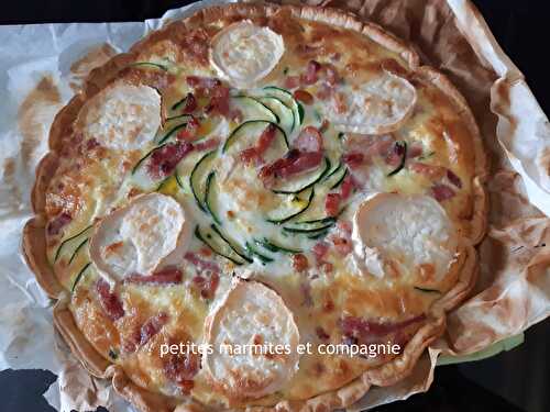 Tarte salée courgettes lardons chèvre